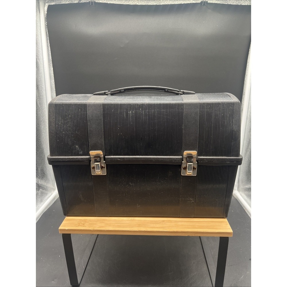 Vintage Alladin Black Plastic Lunchbox - Lunch Bucket  Movie Prop